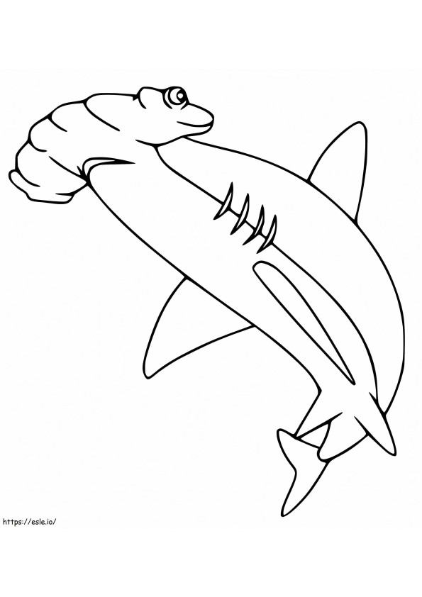Tiburón martillo 5 para colorear