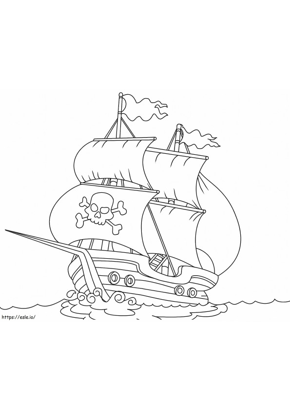 Großes Piratenschiff ausmalbilder