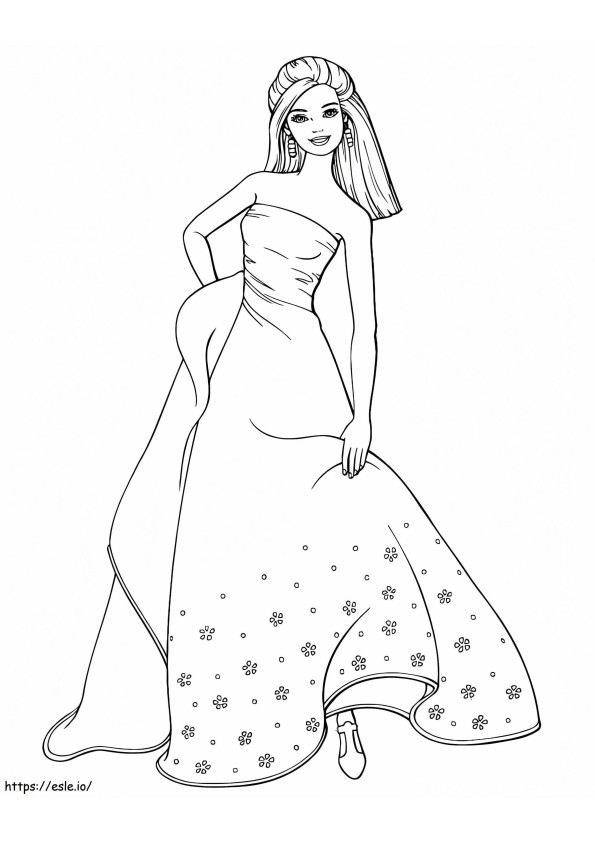 Amazing Barbie coloring page