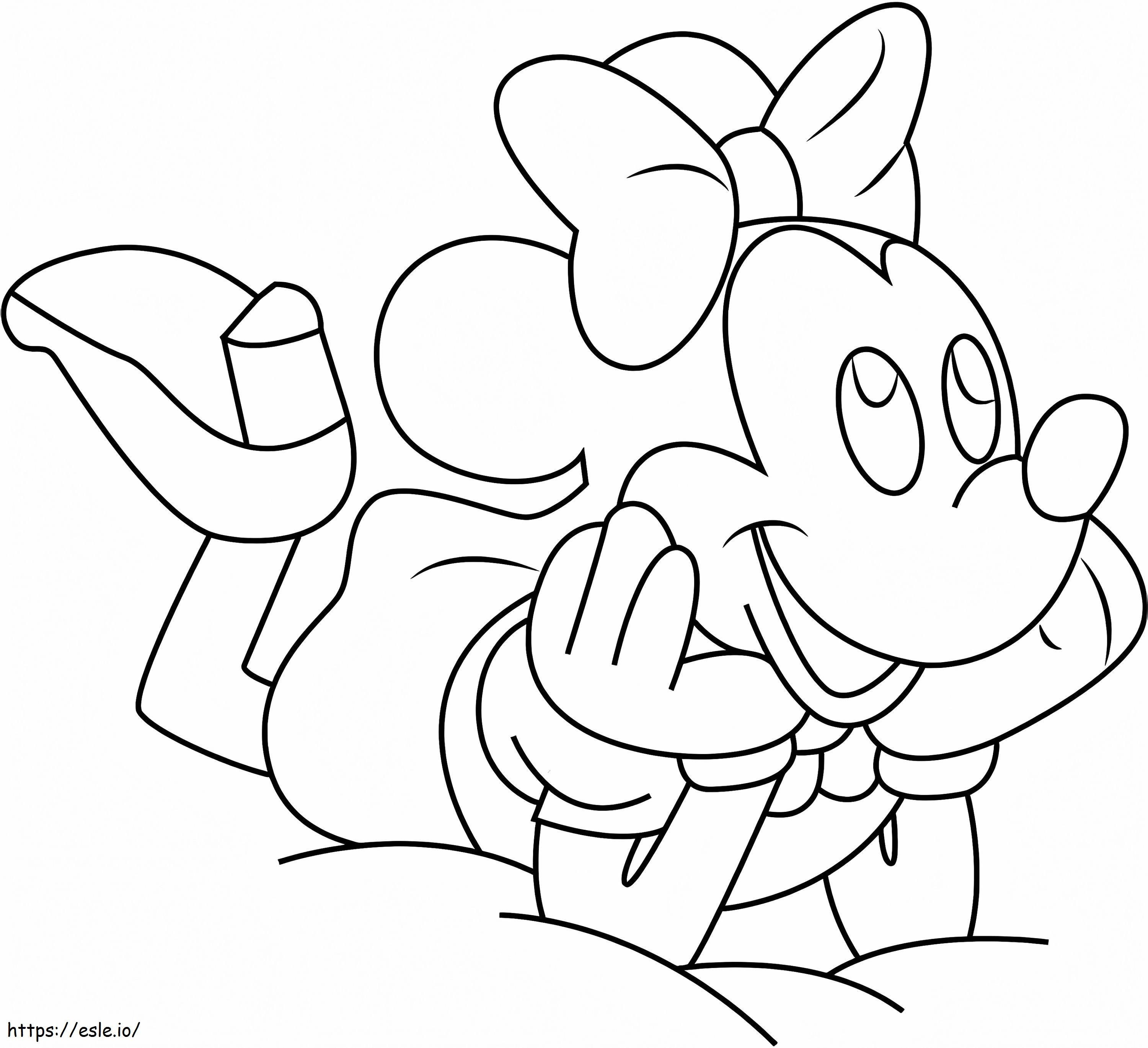 Minnie Rato 3 para colorir