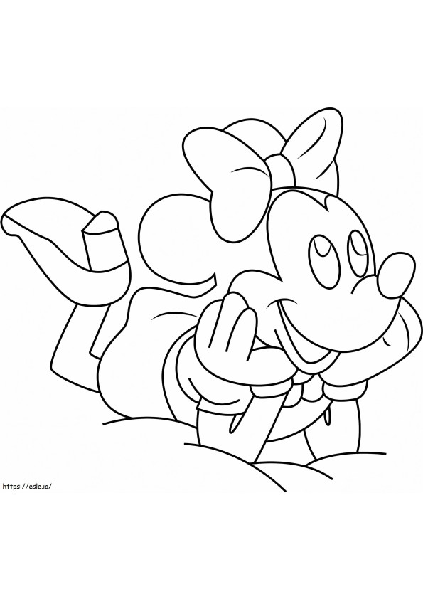 Coloriage Minnie souris 3 à imprimer dessin