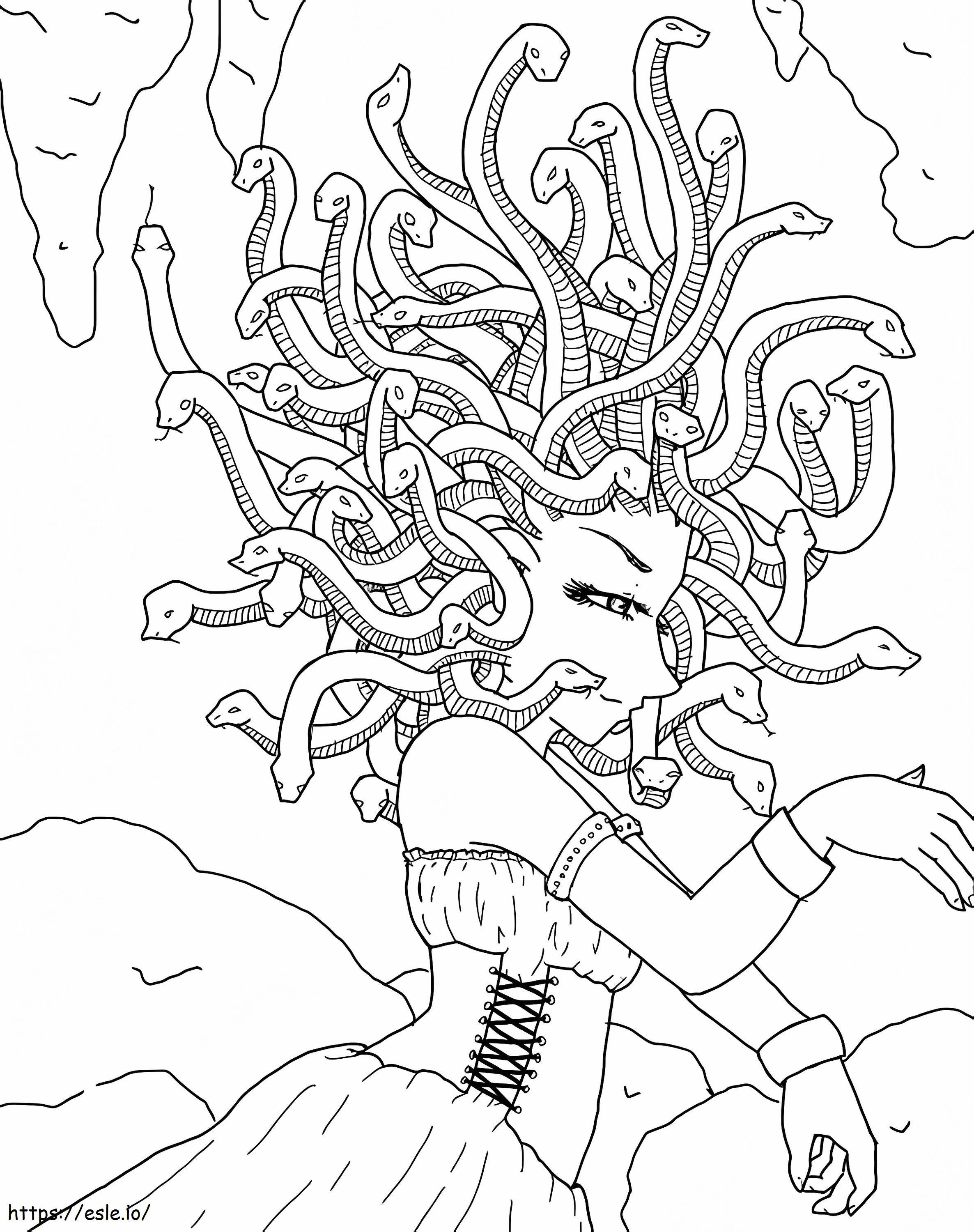 Piccola Medusa da colorare
