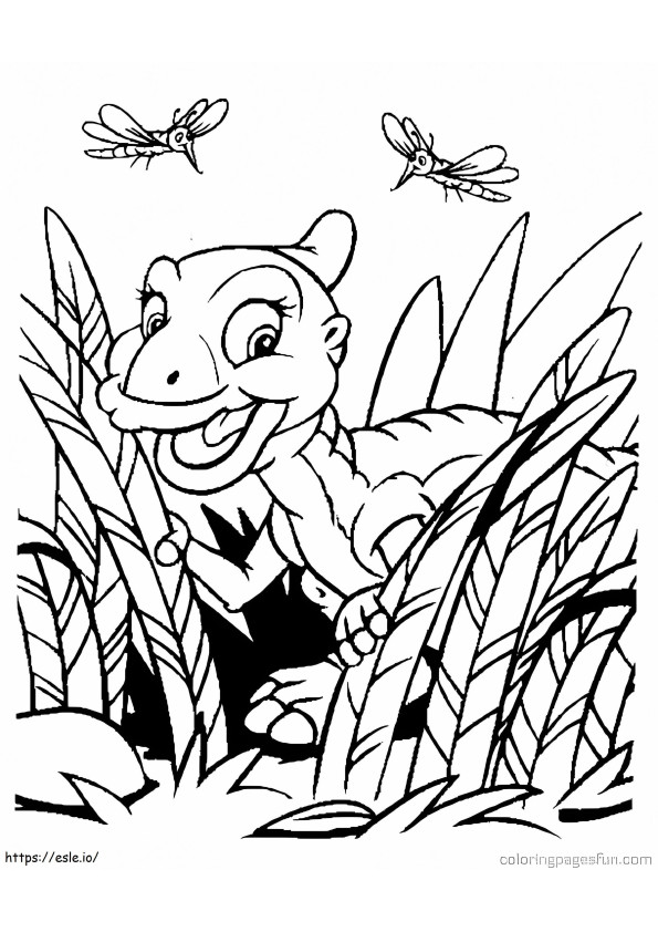 Ducky Land Before Time coloring page