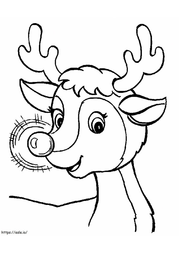 Happy Rudolph coloring page