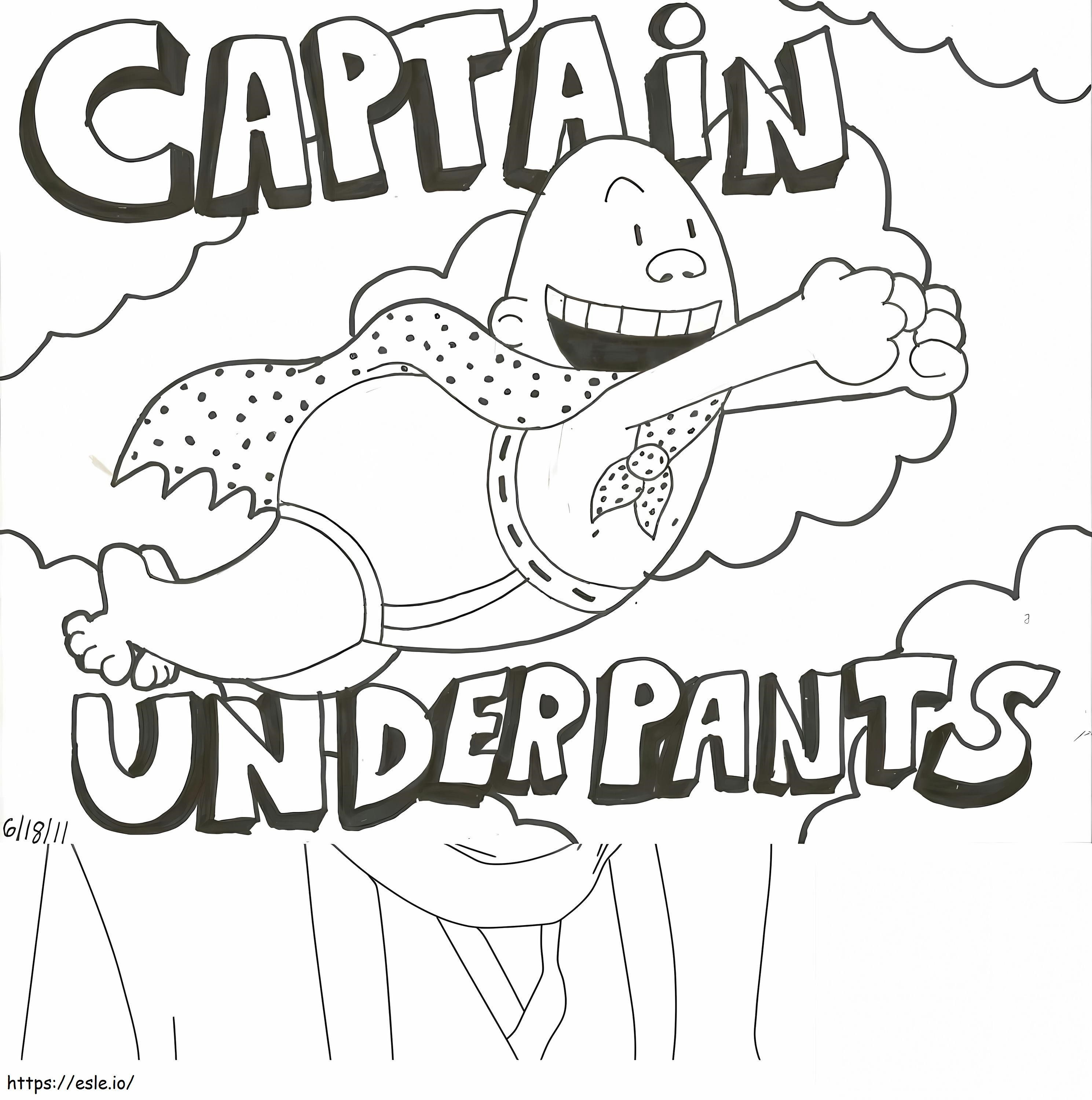 Cool Captain Underpants Flying coloring page