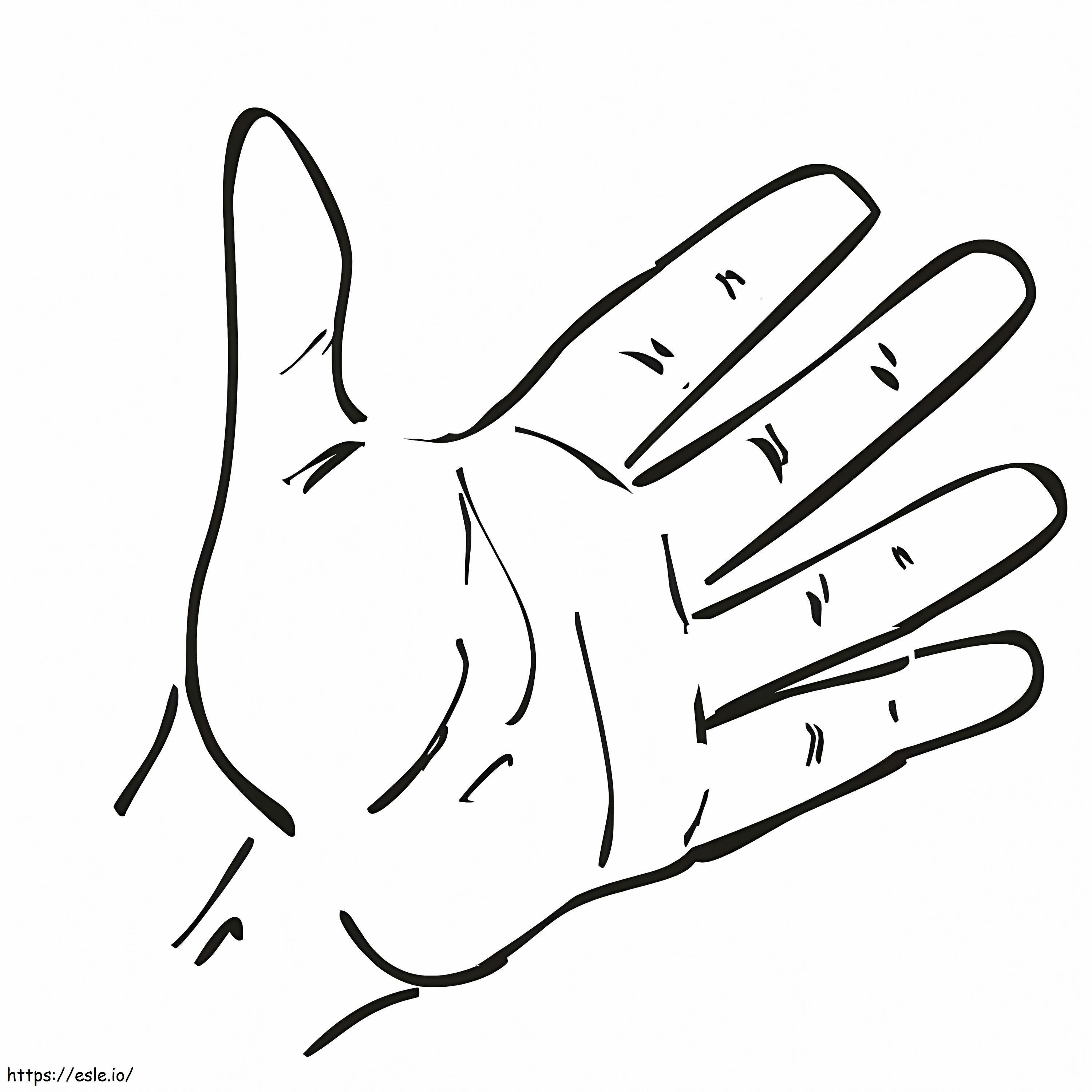 Open Hand coloring page