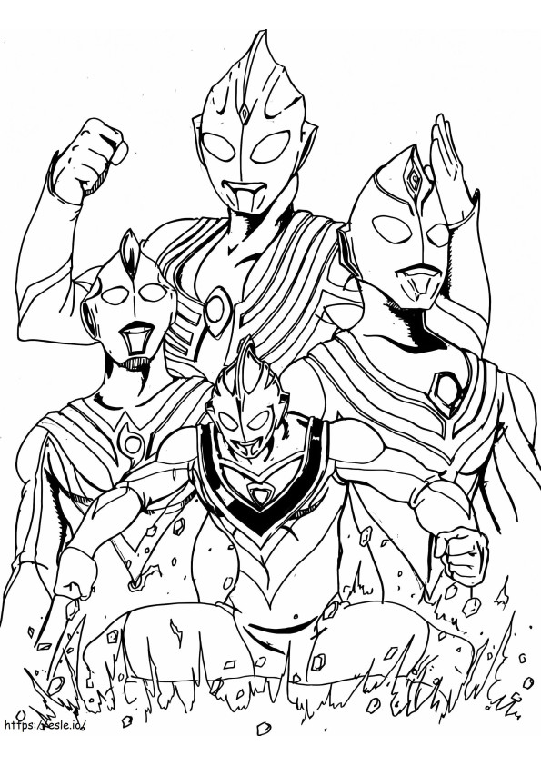 Ultraman Fighting 1 coloring page