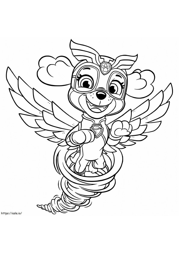 Skye Of Mighty Pups coloring page