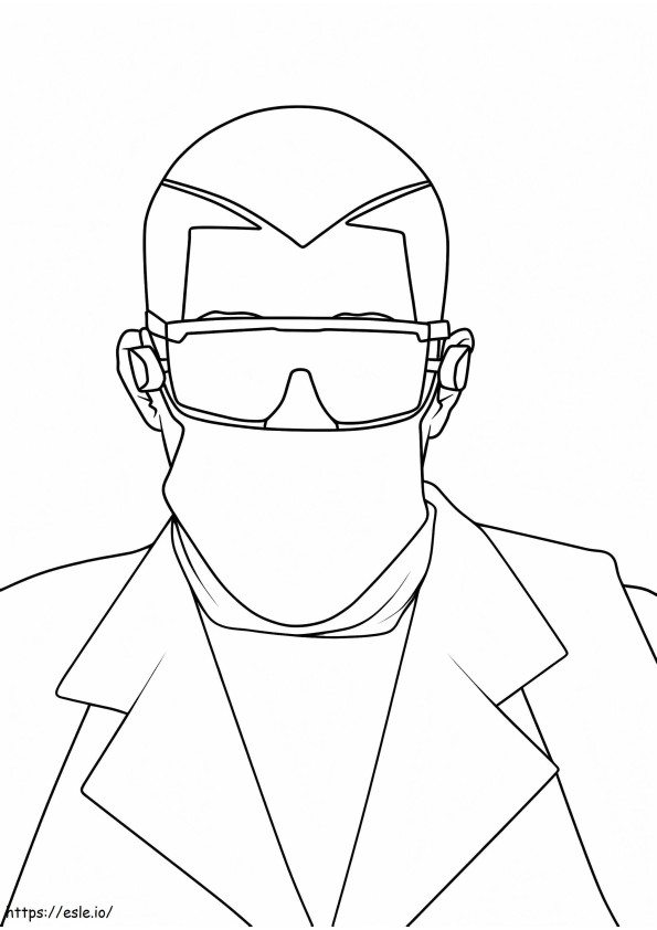 Bad Bunny Wearing Mask coloring page