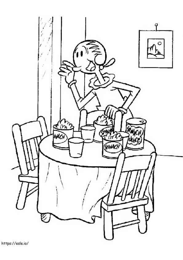 Olive Oyl And Spinach coloring page