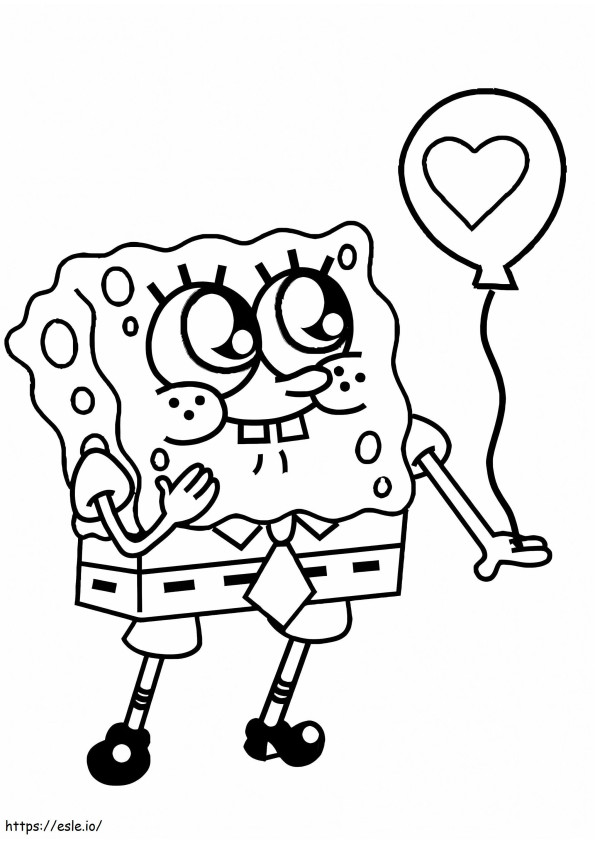 Adorable SpongeBob coloring page