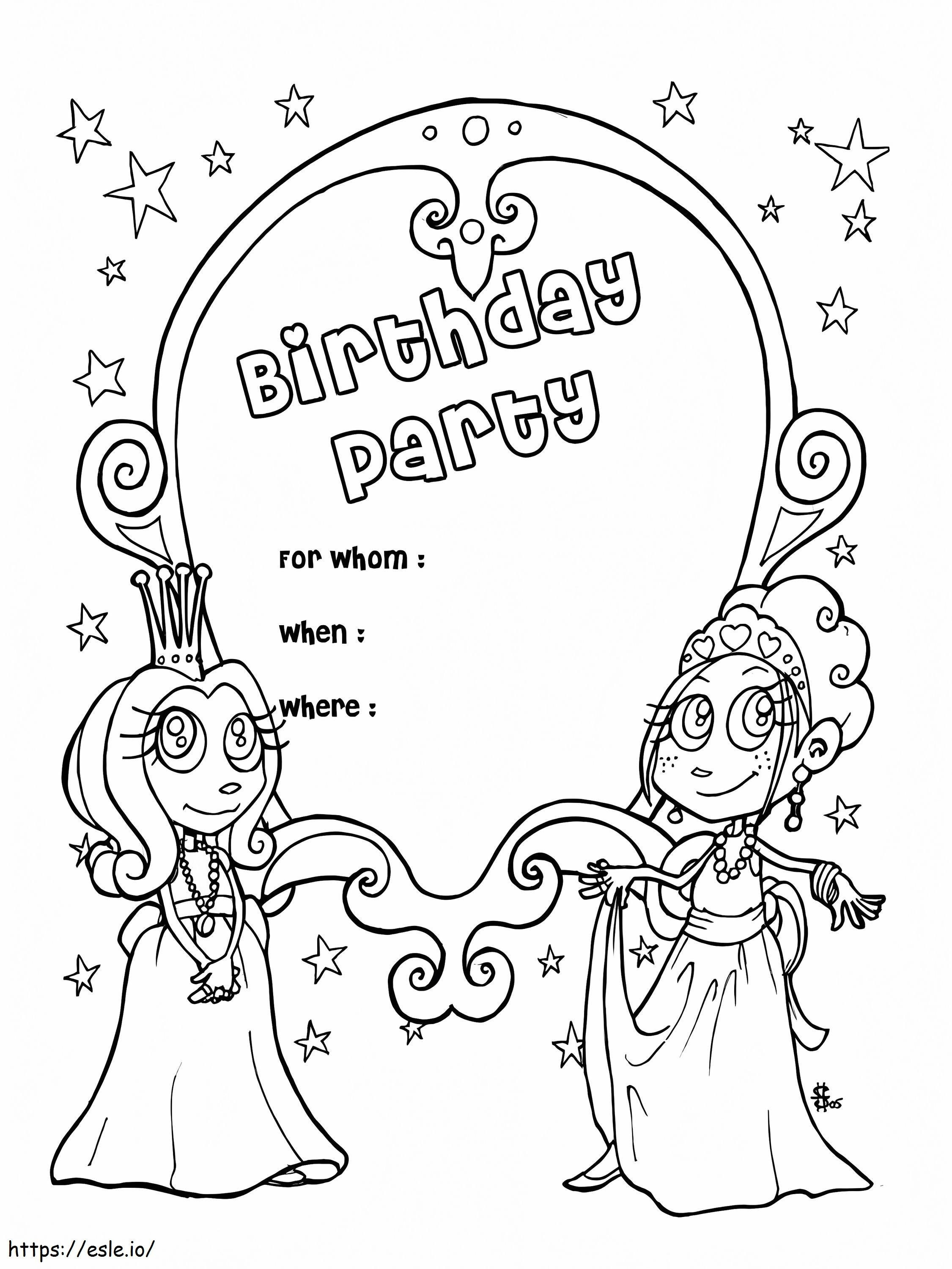 Birthday Card coloring page