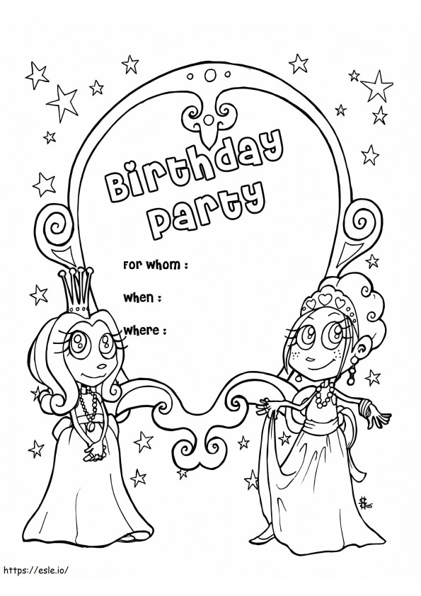 Birthday Card coloring page