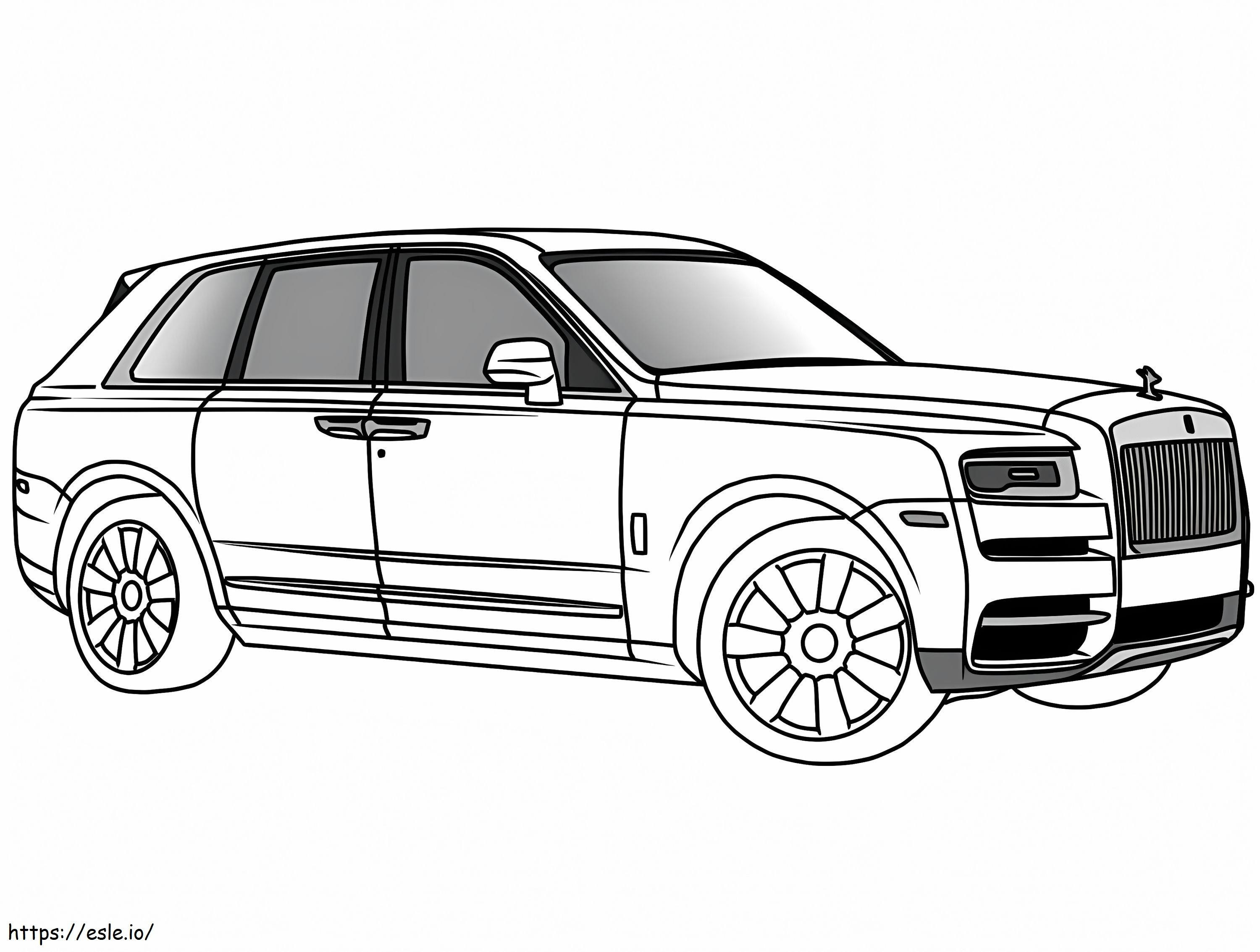 Rolls Royce Cullinan coloring page