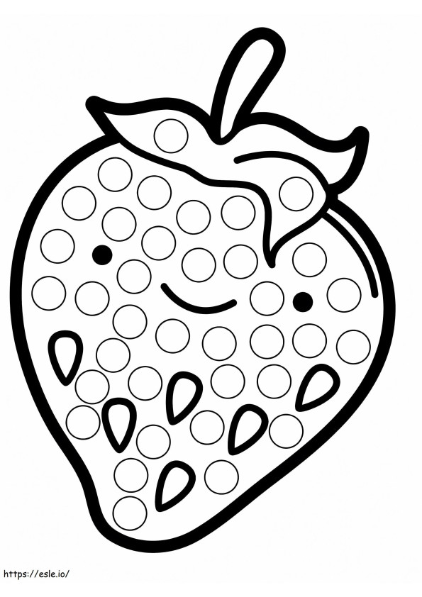 Strawberry Dot Marker coloring page
