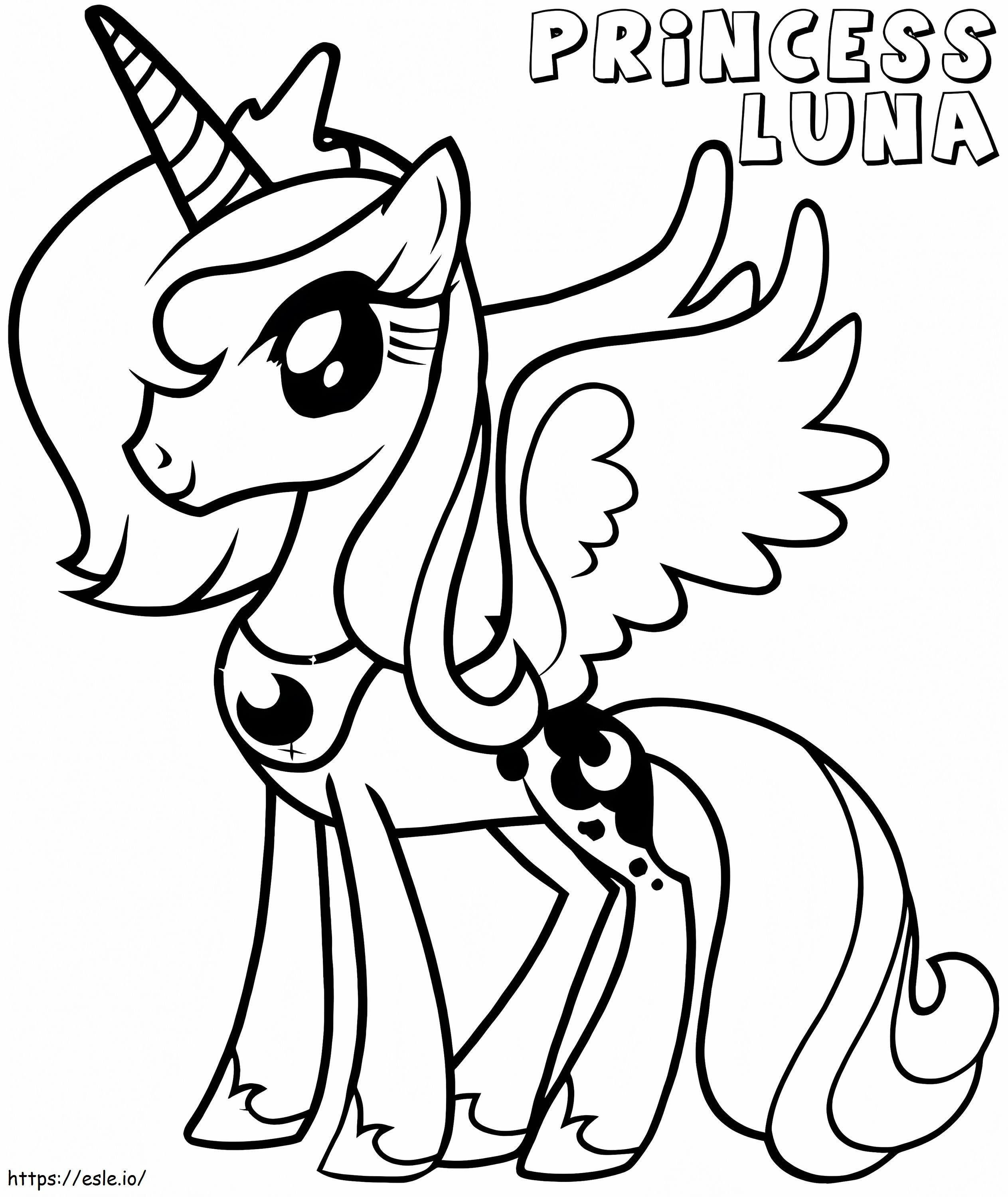 Kleine Prinzessin Luna ausmalbilder
