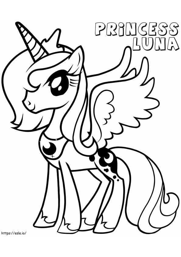 Coloriage Petite princesse Luna à imprimer dessin
