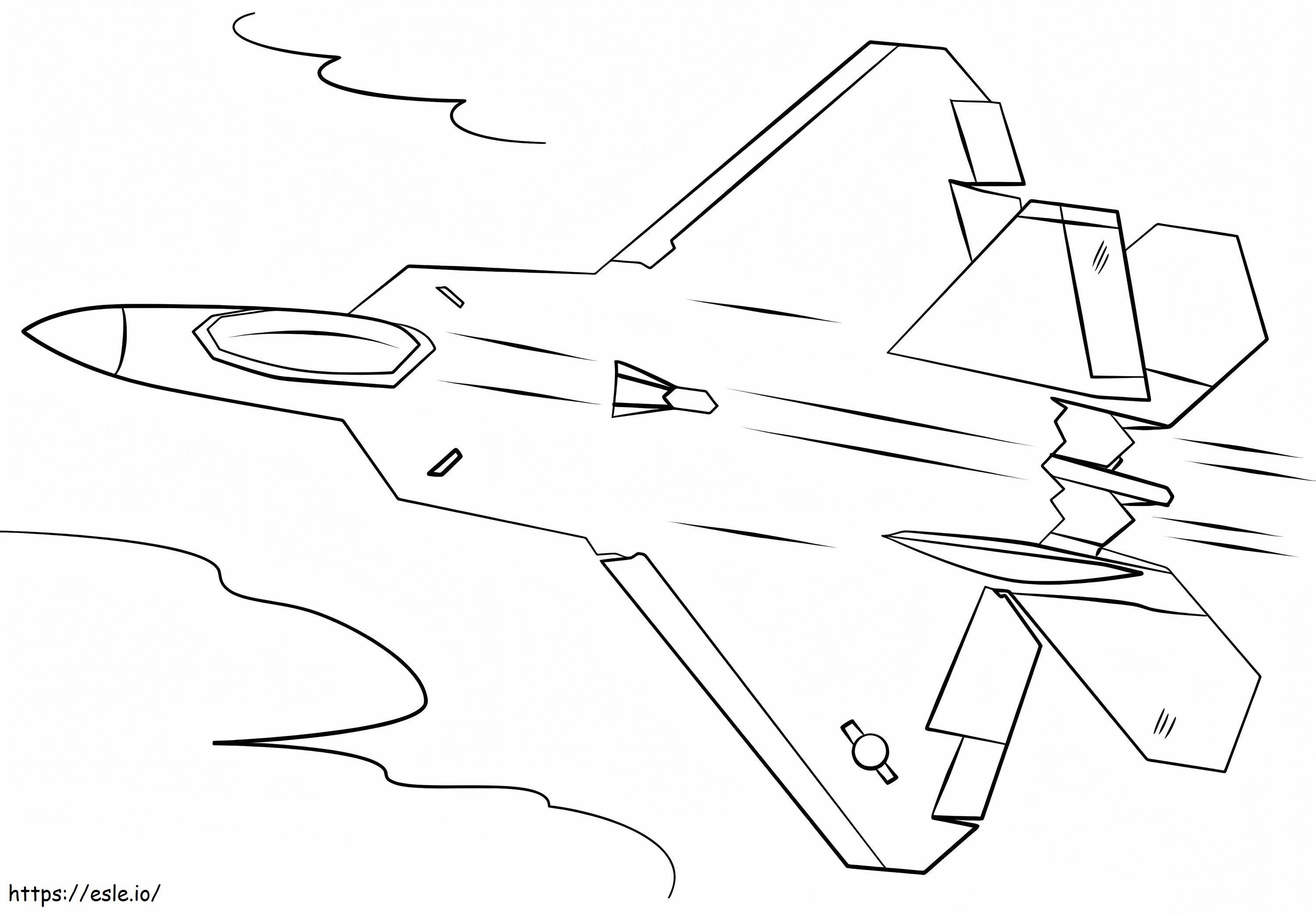 Myśliwiec F 22 Raptor kolorowanka
