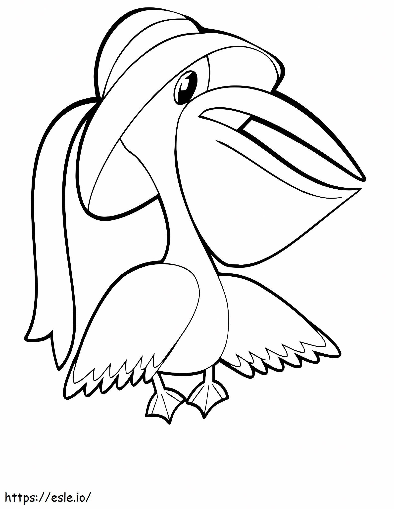 Pelicano mais rápido para colorir