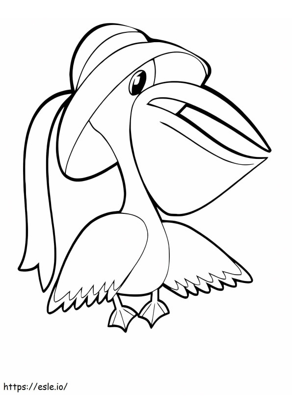 Pelicano mais rápido para colorir