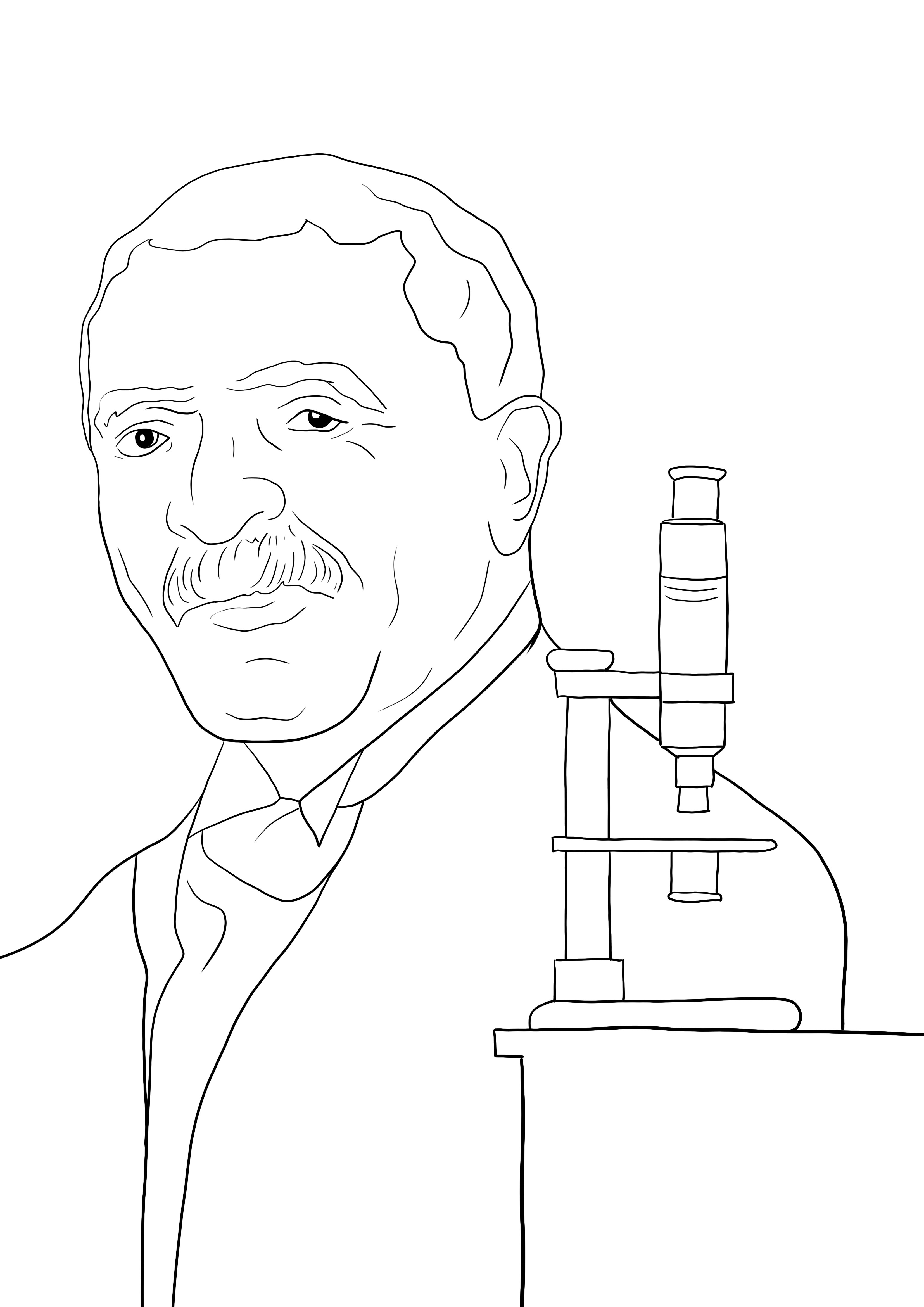 George Washington Carver coloring page for free use