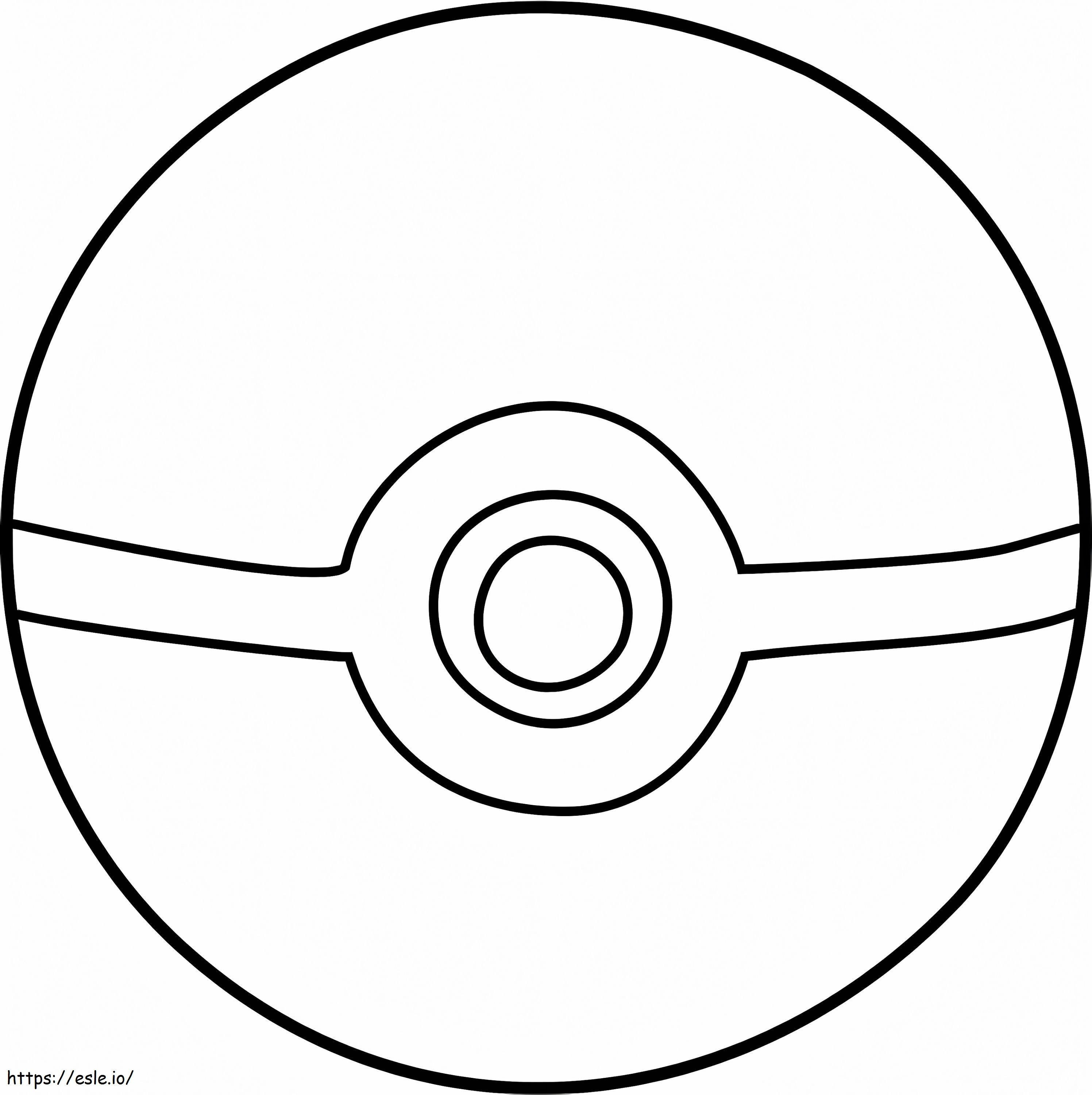 A Pokeball coloring page