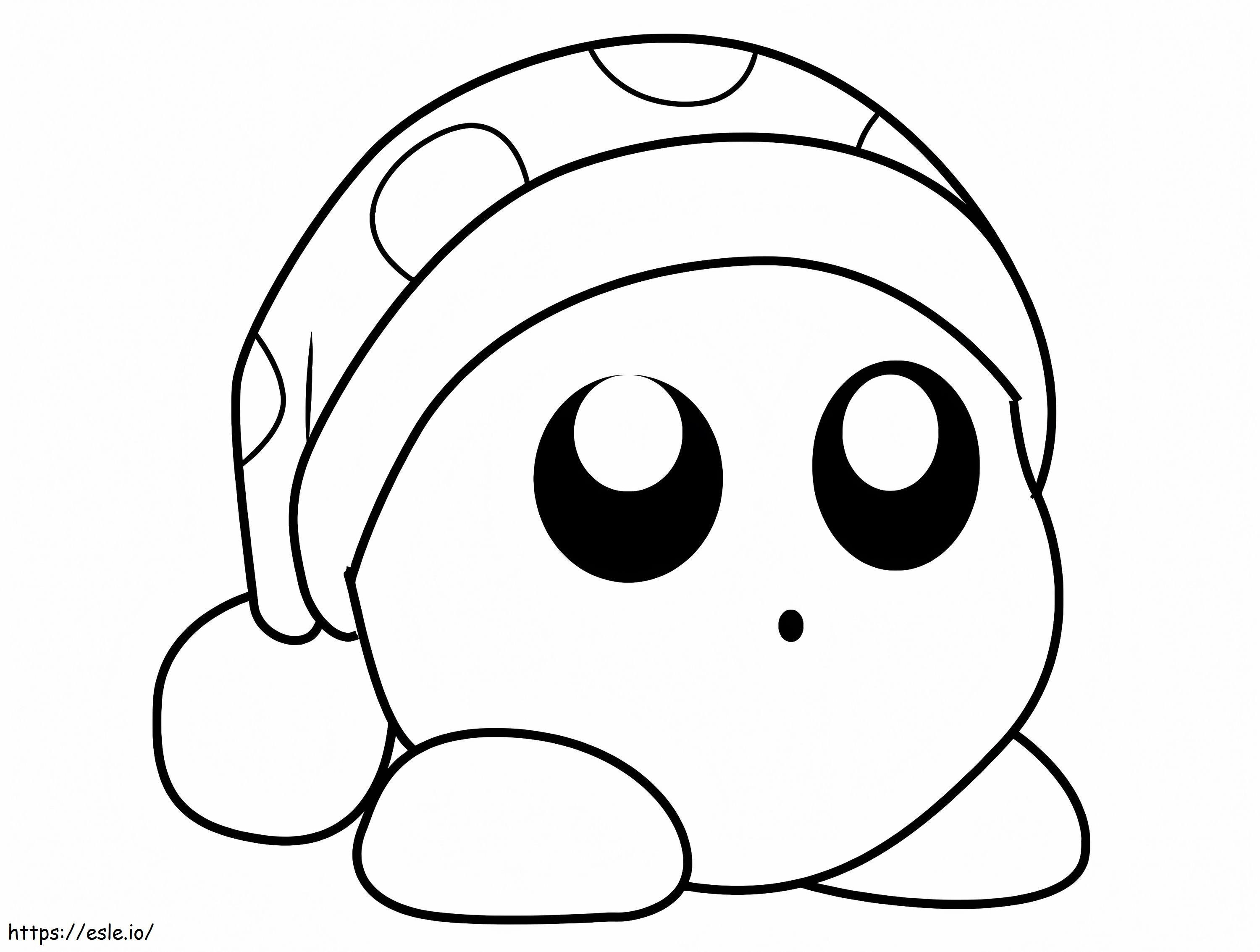 Kirby adorable imprimible para colorear