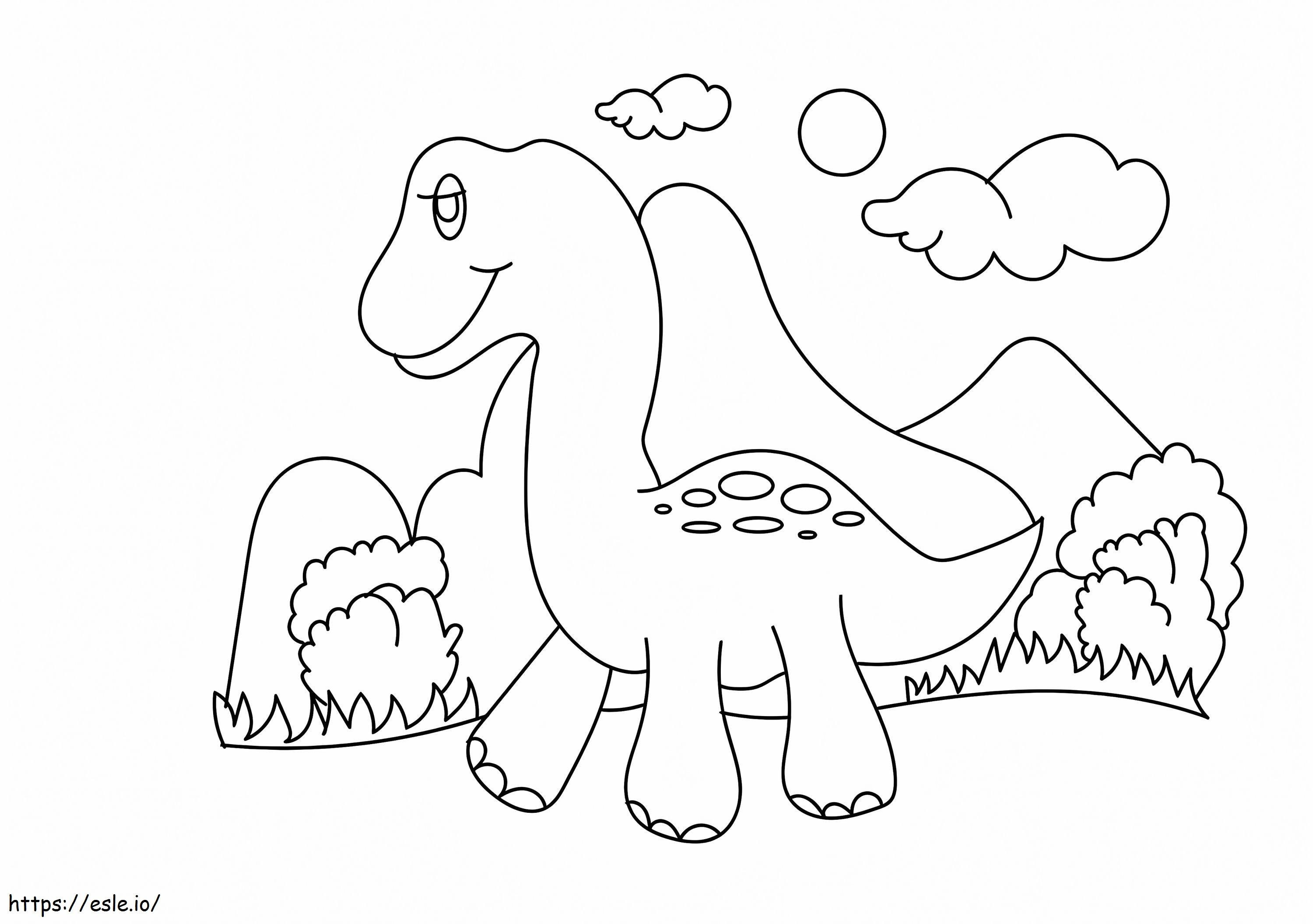 Baby Dinosaur Walking E1600663663872 coloring page