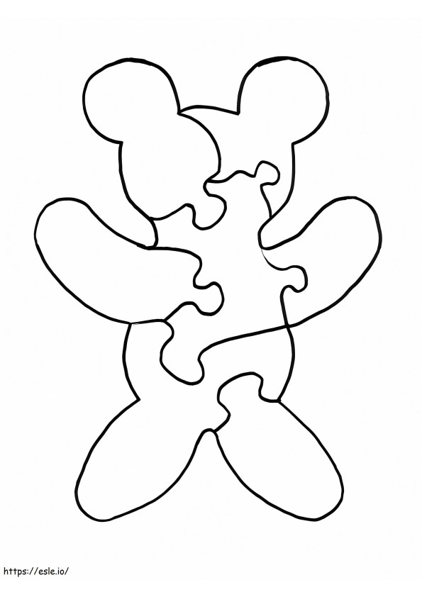 Teddybeer puzzel kleurplaat
