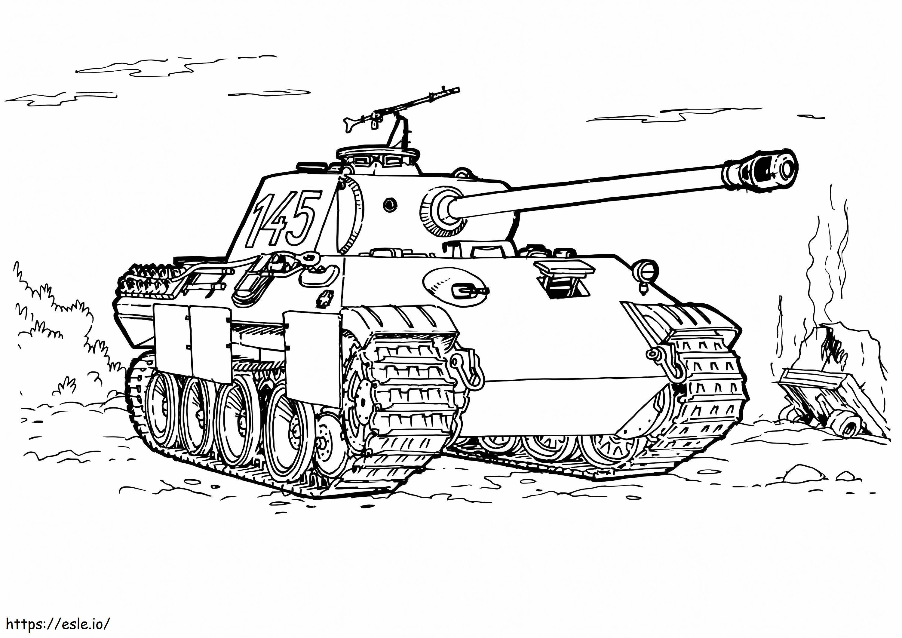 Panther Tank coloring page