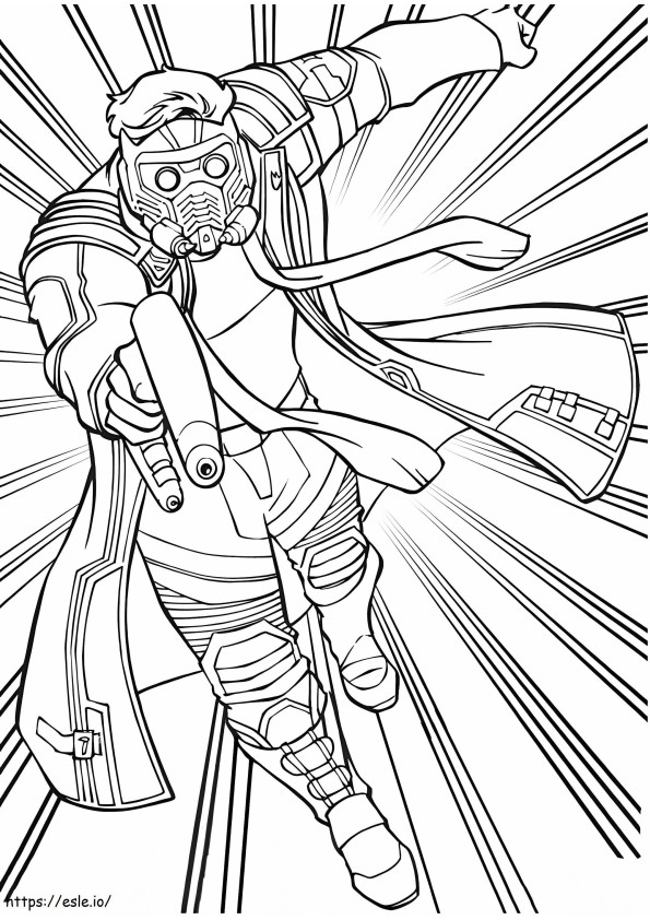 1535449325 Star Lord Guardians A4 coloring page