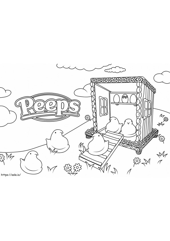 Marshmallow Peeps 6 coloring page