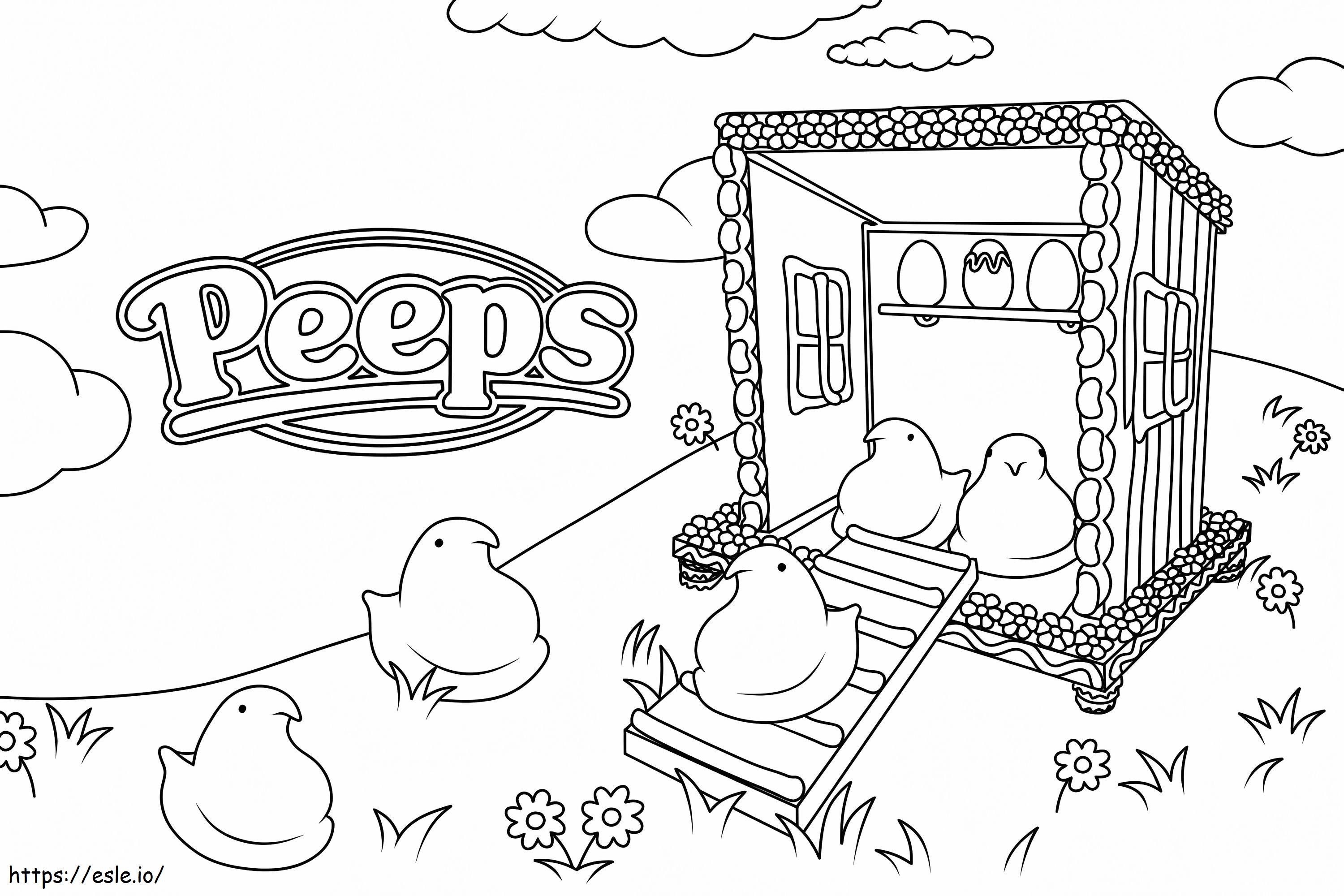 Marshmallow Peeps 6 Coloring Page