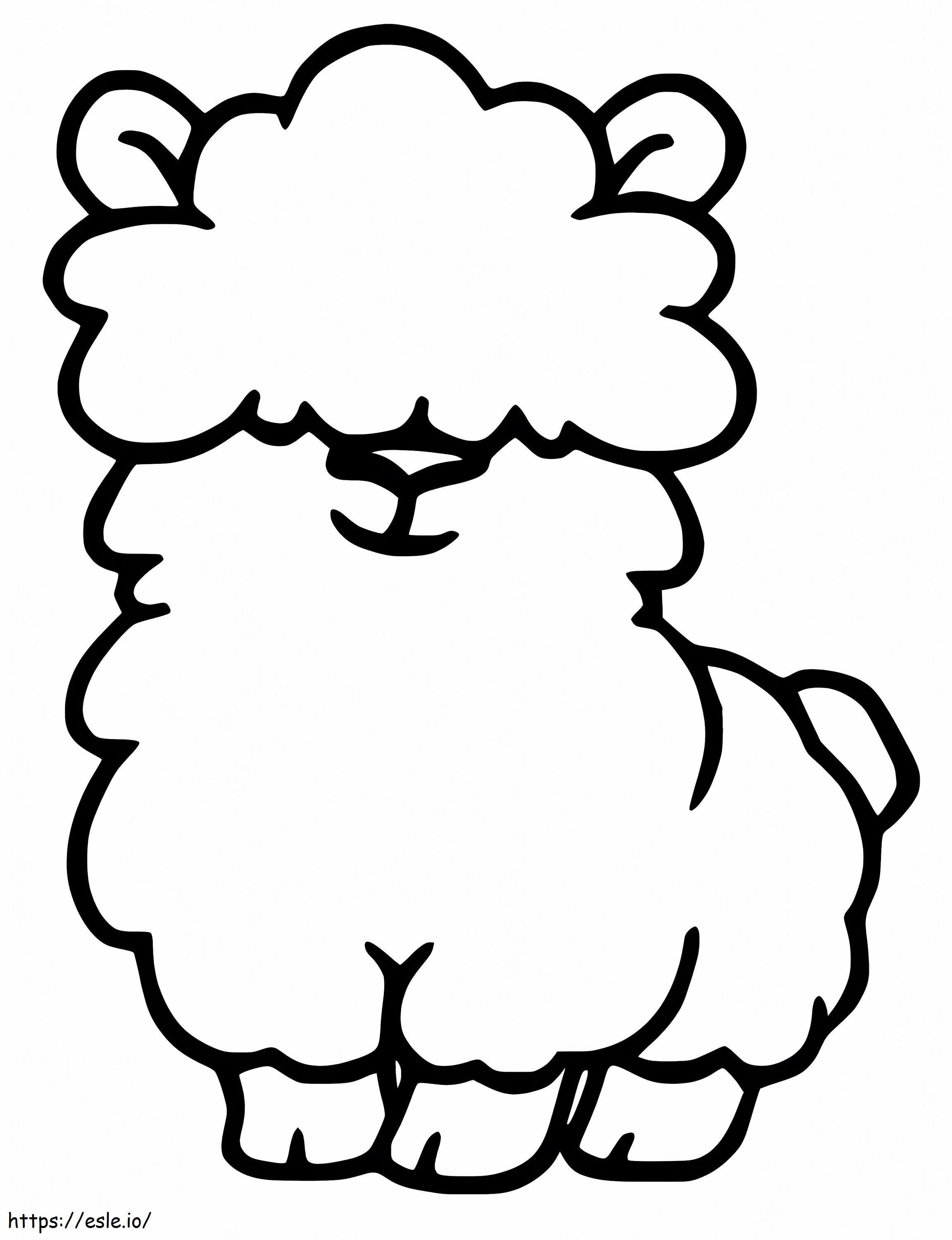 Alpaca Kawaii para colorir