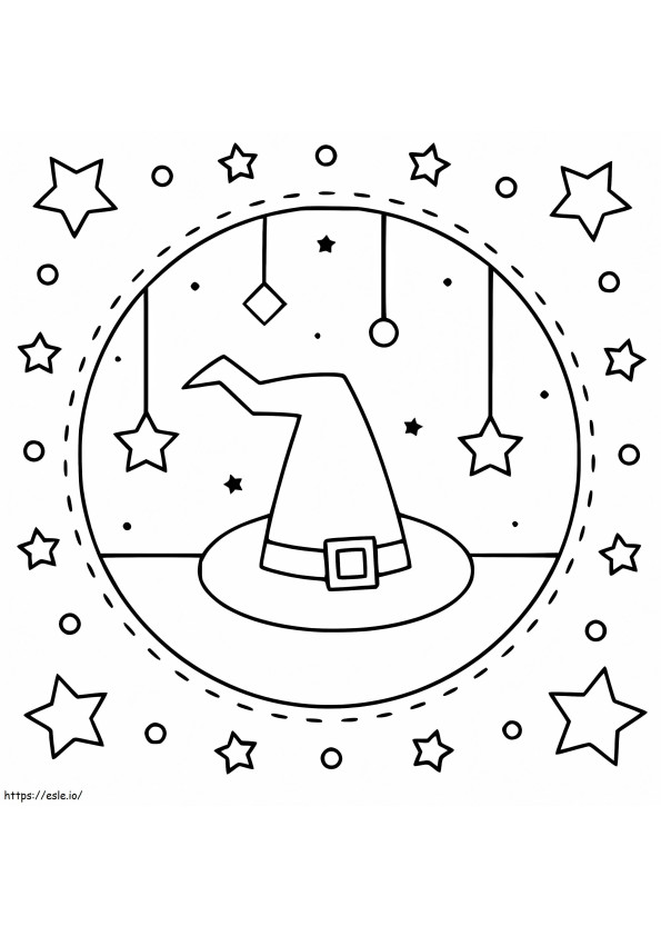 Cool Witch Hat coloring page