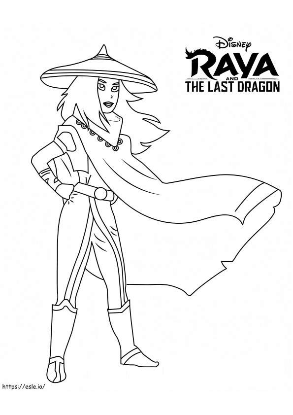 Raya și ultimul dragon 5 de colorat