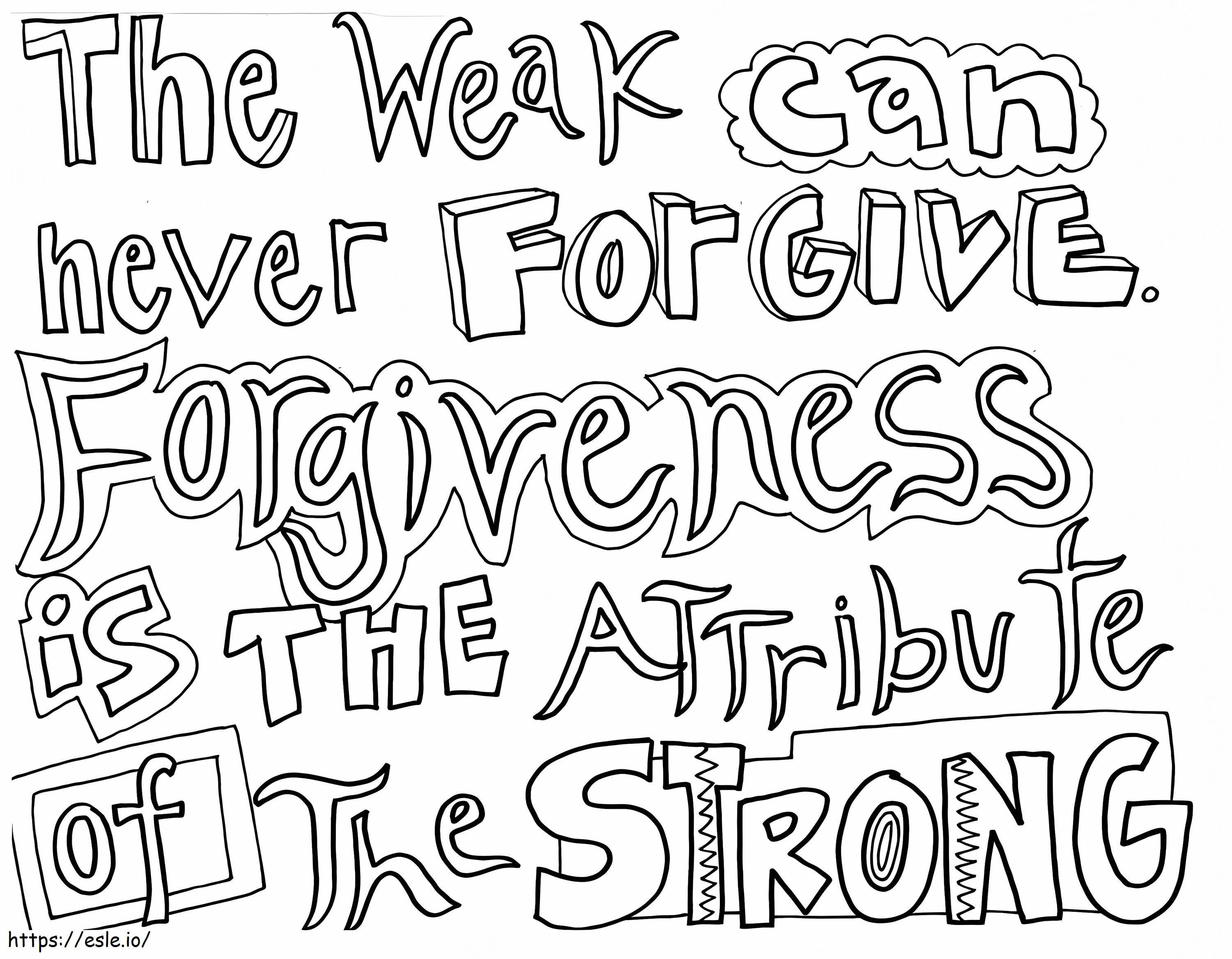 Forgiveness Quote coloring page