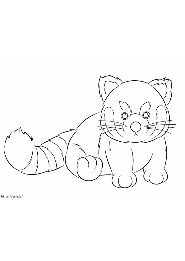 Coloriage Webkinz Panda roux à imprimer dessin