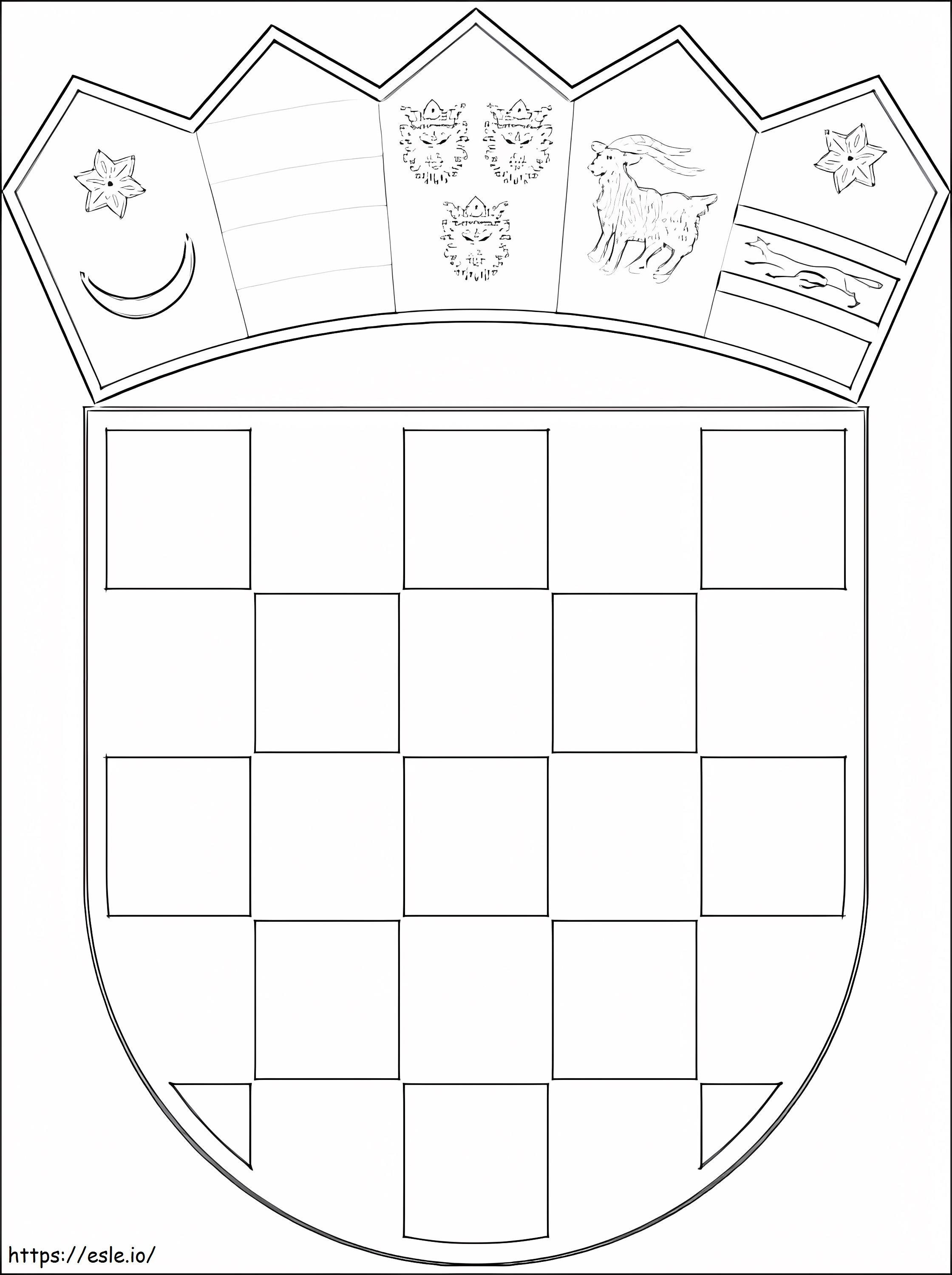 Coat Of Arms Of Croatia coloring page