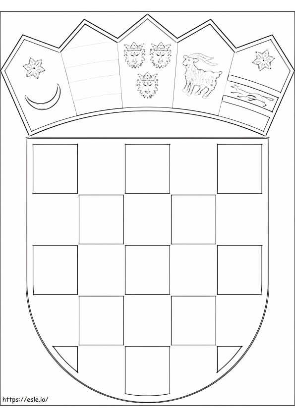 Coat Of Arms Of Croatia coloring page