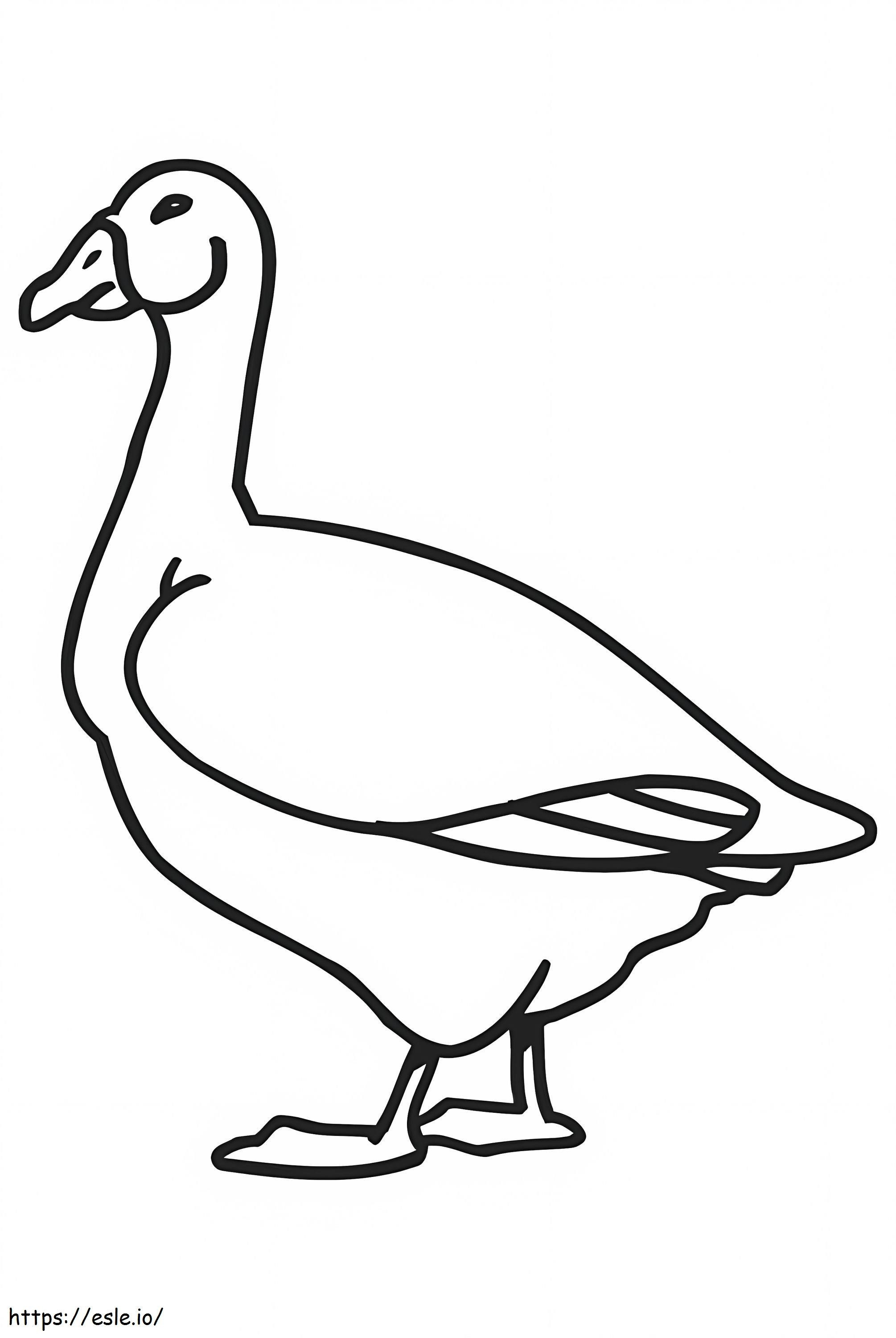 Goose Drawing coloring page