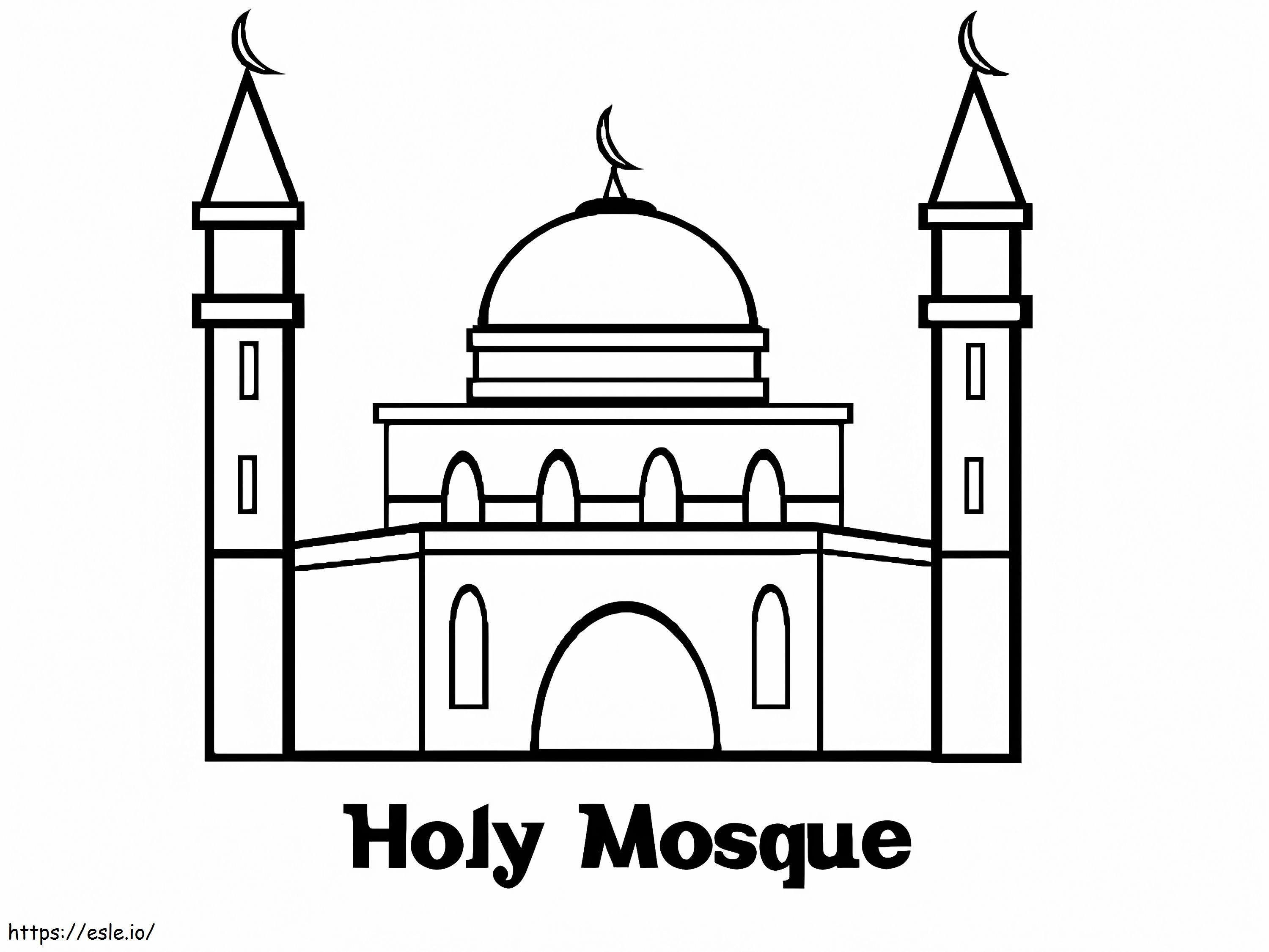 Masjid Suci Gambar Mewarnai
