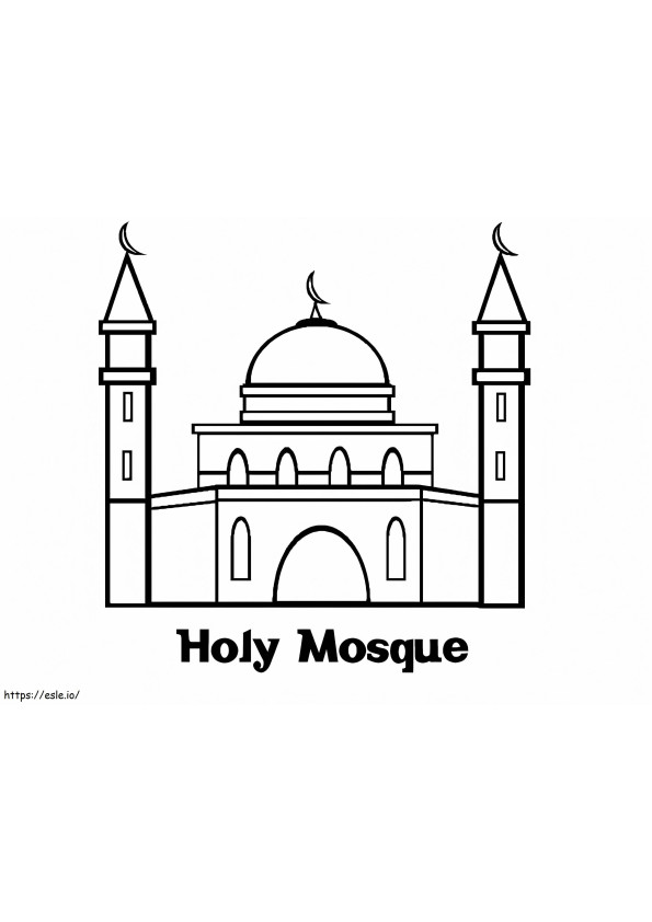 Masjid Suci Gambar Mewarnai