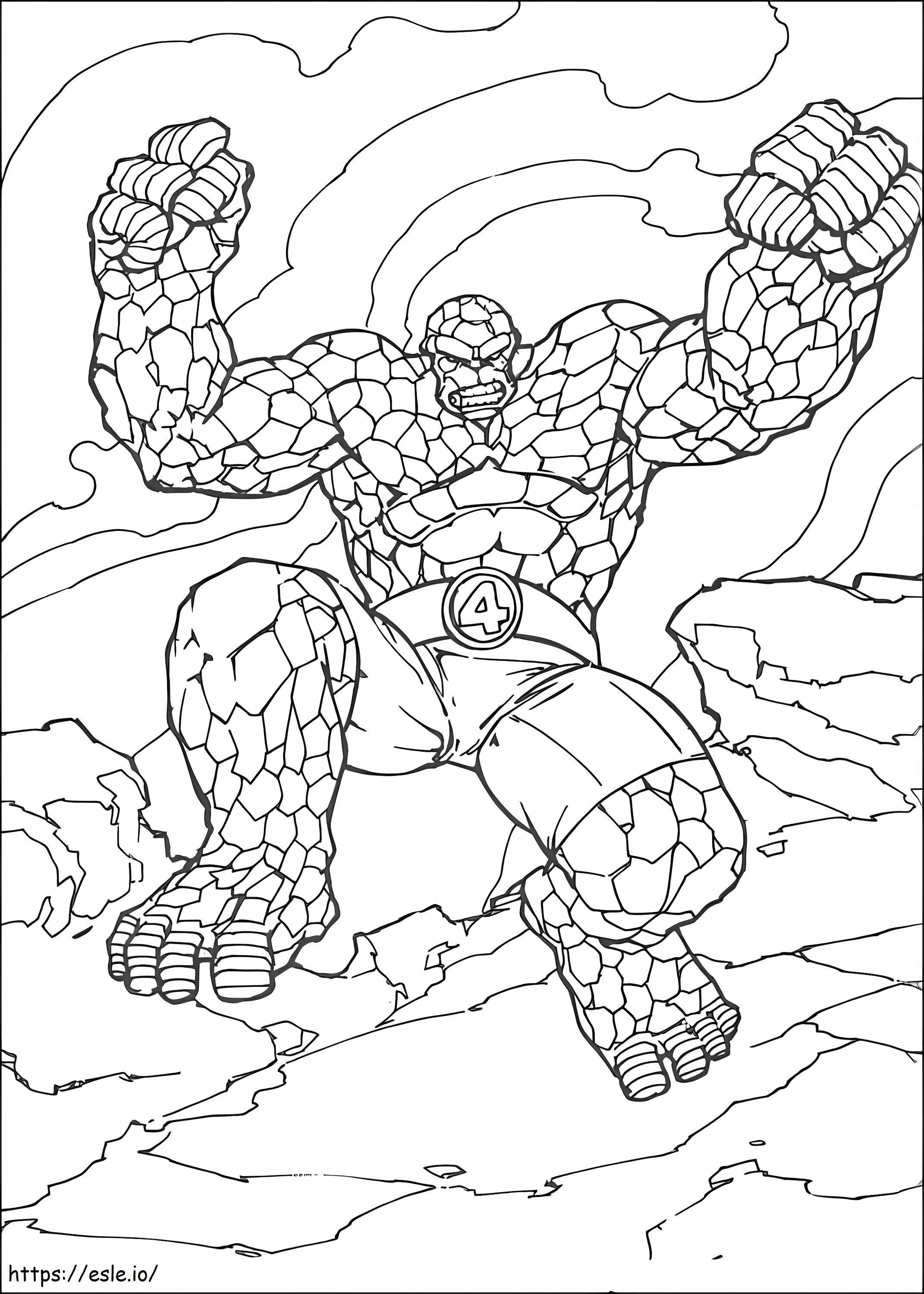 The Thing Fantastic Four coloring page