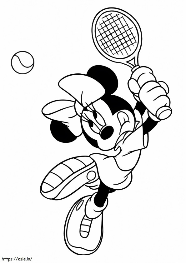 Chue1Bb99T Minnie C491C3A1Nh Tennis kleurplaat