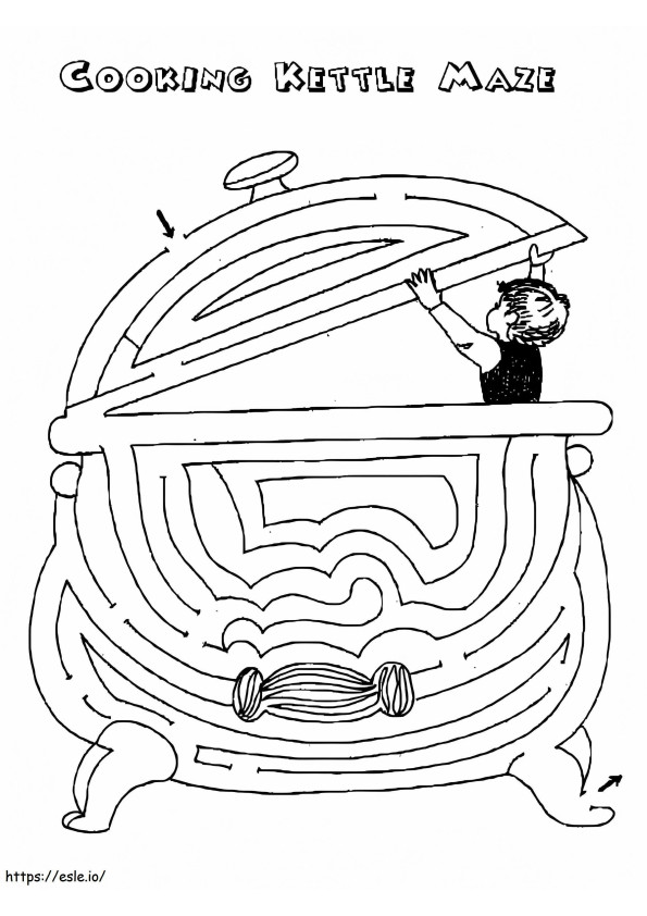 Kochkessel-Labyrinth ausmalbilder
