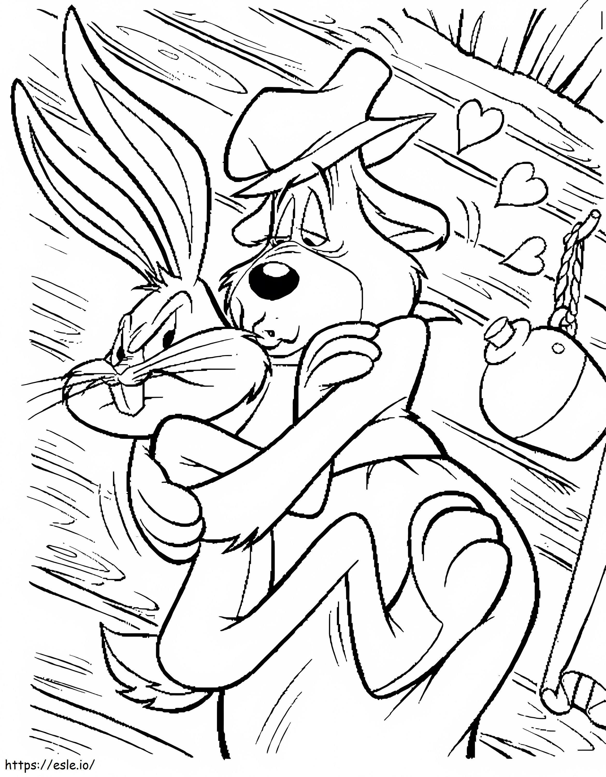 Coloriage Bonite Bugs Bunny à imprimer dessin
