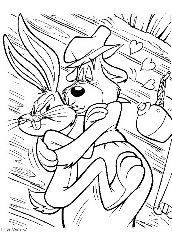 Coloriage Bonite Bugs Bunny à imprimer dessin