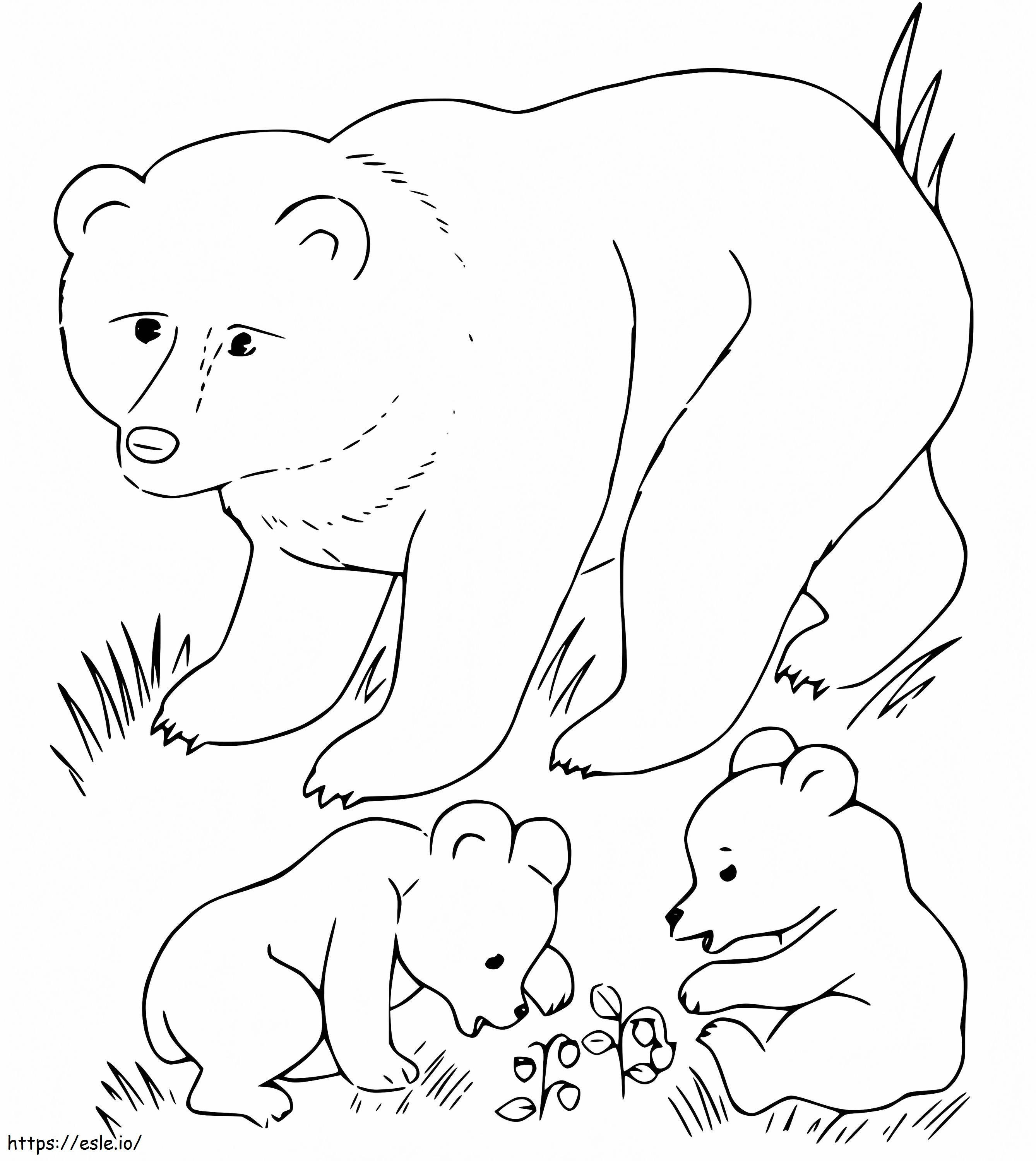 Black Bear Cubs coloring page