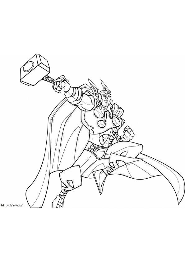 Desenul lui Thor de colorat